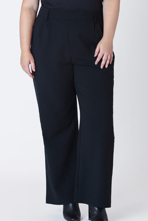 Dex plus wide leg trouser black