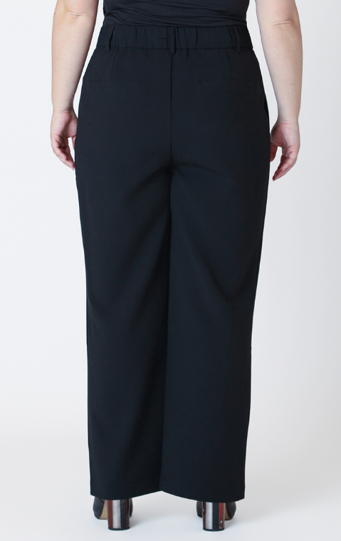 DEX PLUS - WIDE LEG TROUSER | BLACK