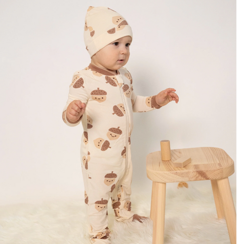 Silkberry Baby - Bamboo Footed Sleeper | Acorn Pals