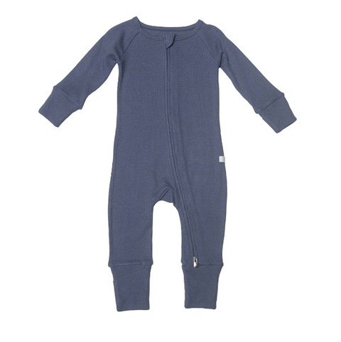 Waffle Knit Sleeper | Denim Blue