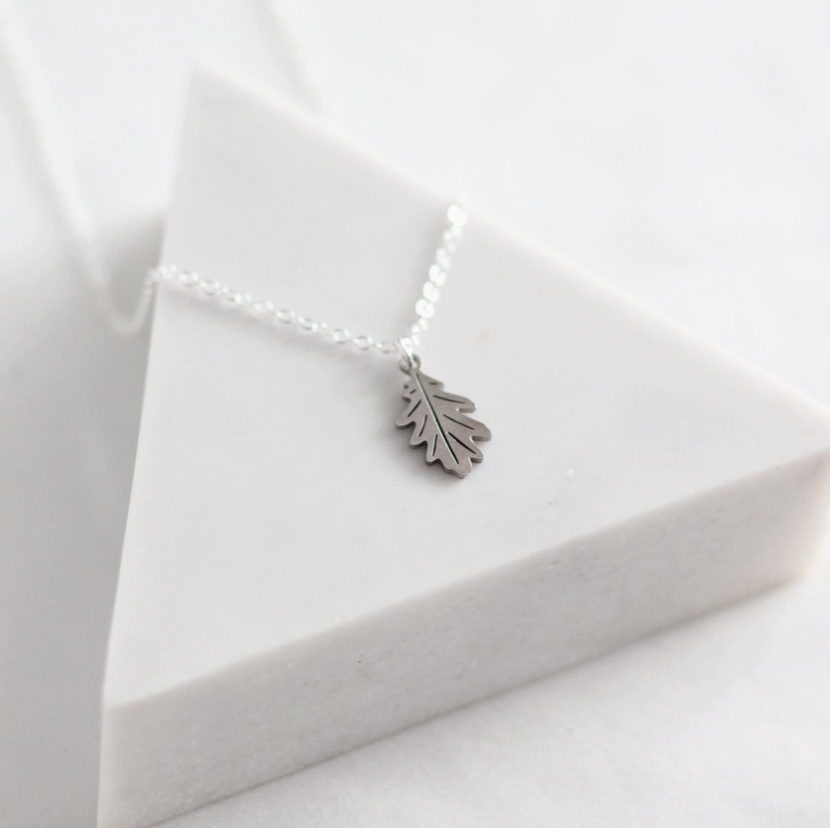 BIRCH JEWELLERY - OAK LEAF NECKLACE | GOLD or SILVER