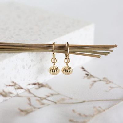 BIRCH JEWELLERY - PUMPKIN HOOPS | GOLD or SILVER.