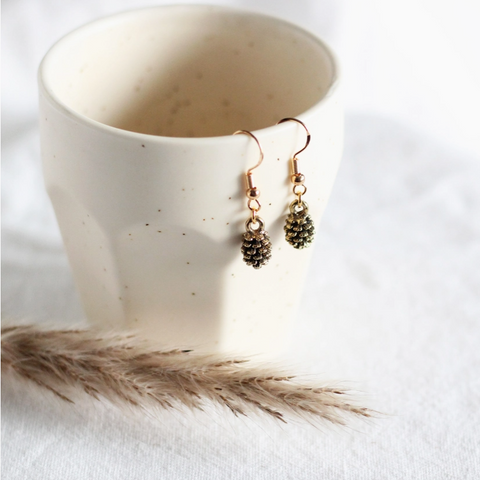 Pine Cone Earrings | Gold Or Silver