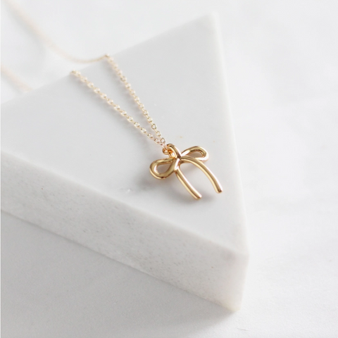 Bow Necklace | Gold Or Silver