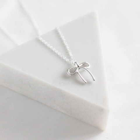 Bow Necklace | Gold Or Silver