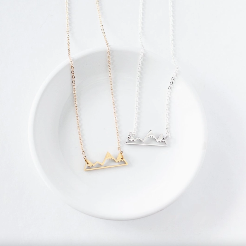 BIRCH JEWELLERY - MOUNTAIN NECKLACE | GOLD or SILVER