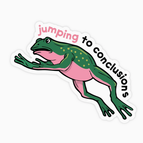 Jumping To Conclusions Funny Frog Magnet