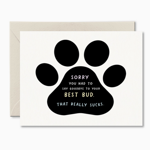 Best Bud Sympathy Card