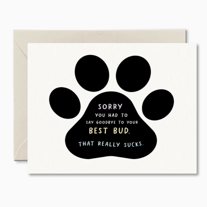 PRETTY BY HER - BEST BUD SYMPATHY CARD