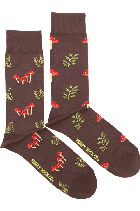 Mens Mismatched Socks | Mushroom Forest