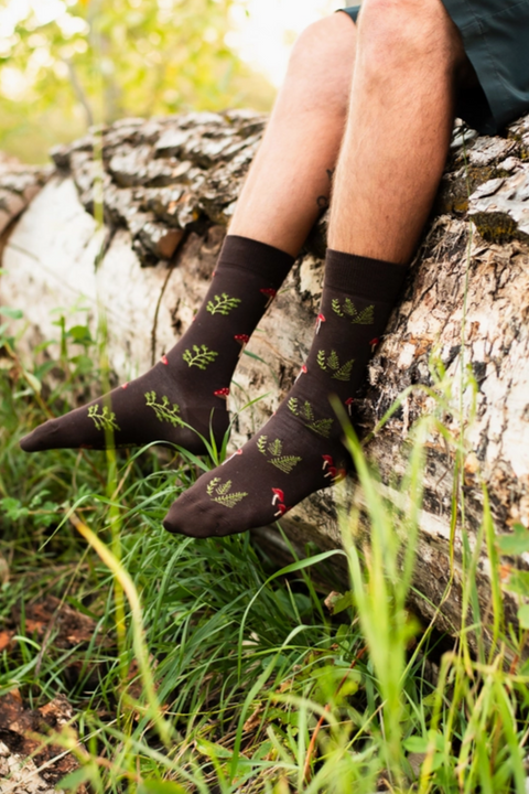 Mens Mismatched Socks | Mushroom Forest