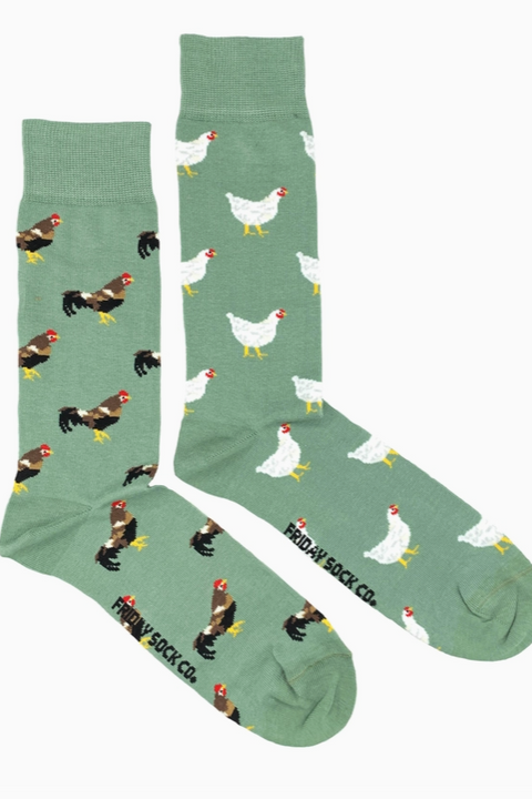 Womens Mismatched Socks | Chicken & Rooster