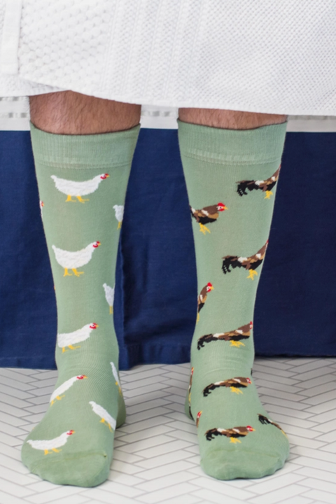 Womens Mismatched Socks | Chicken & Rooster