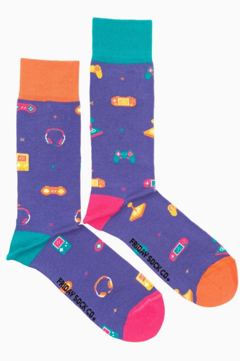 Mens Mismatched Socks | Video Games