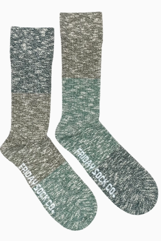 FRIDAY SOCKS - MENS CAMP MISMATCHED SOCKS | FRESH PINE