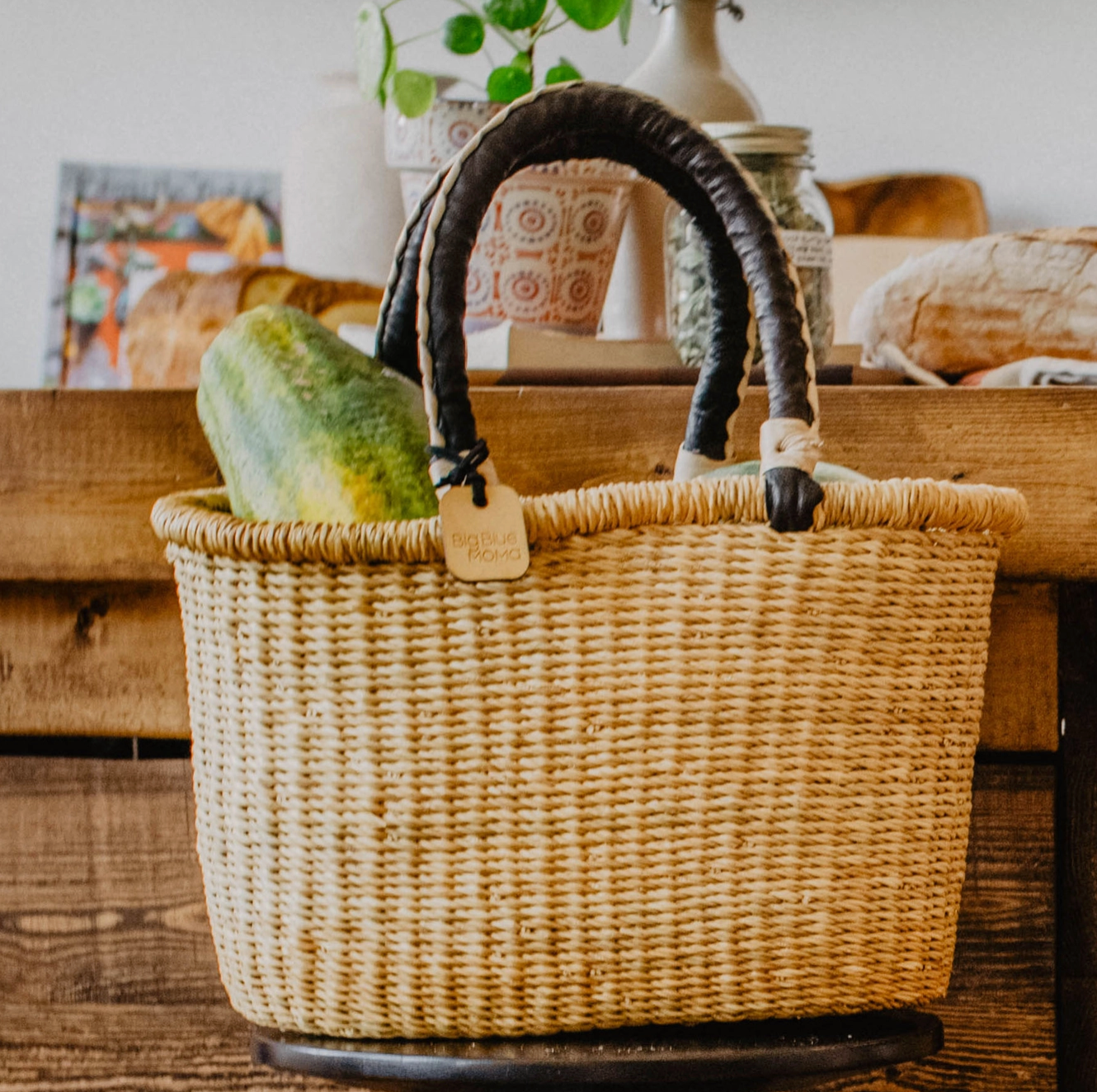 Large Oval Basket with Two Handles