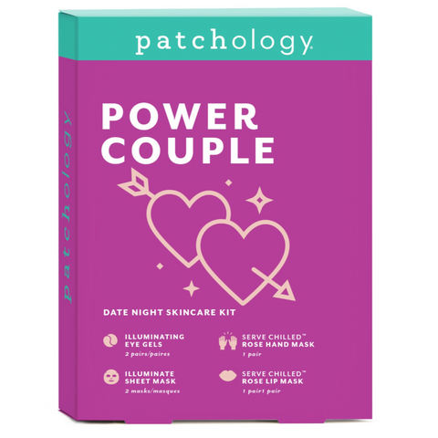 Patchology Power Couple skincare kit packaging on a white background