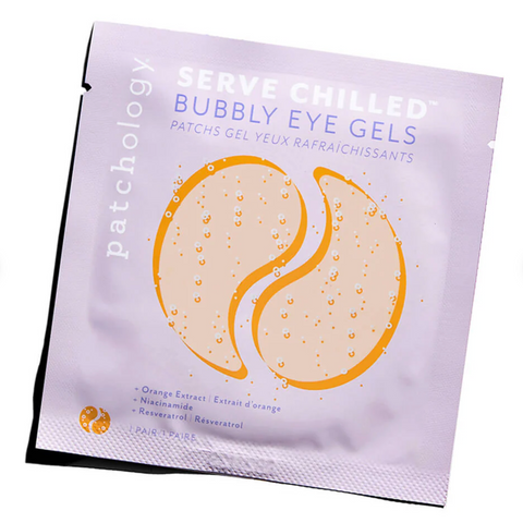 Packaging of Patchology Bubbly Eye Gels on a white background