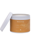 Jar of candleb with 'Ravensong' branding on a white background