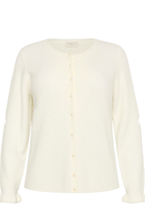 White cardigan on a white background