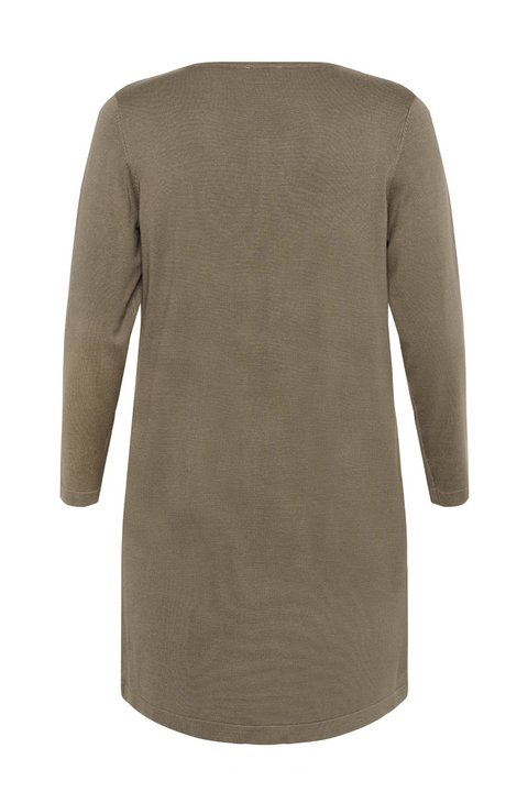 Brown long-sleeve dress on a white background