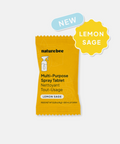 Yellow multi-purpose spray tablet packaging with 'Nature Bee' branding on a light gray background.