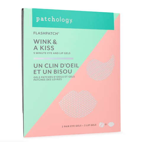 Patchology product packaging with green and pink design on a white background