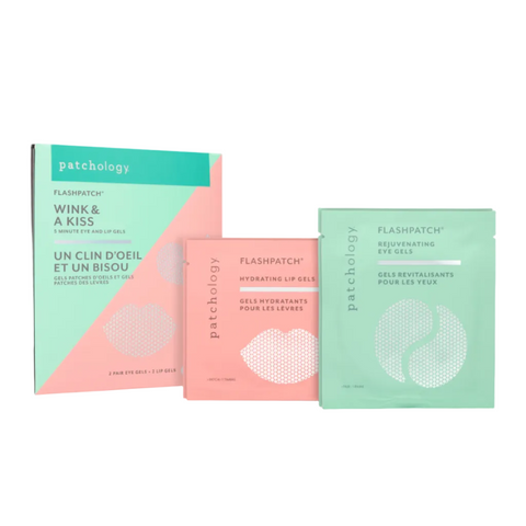 Three skincare mask packages on a white background with a shopping cart icon and total amount displayed.