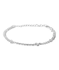 Silver bracelet on a white background