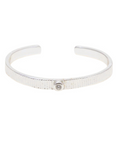 Silver bracelet on a white background