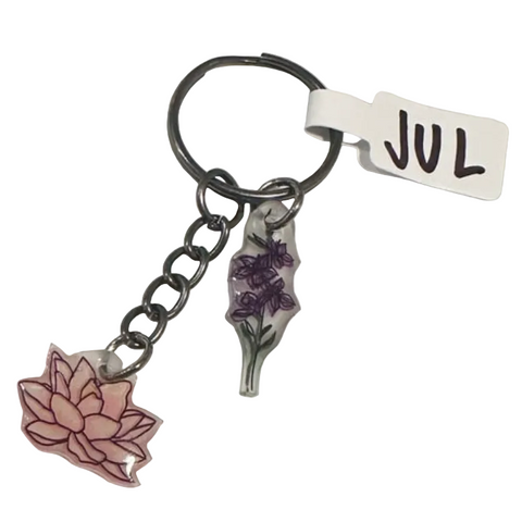 Handmade Birth Month Keychain | July