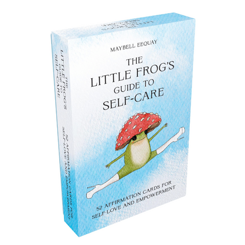 Product page with 'The Little Frog's Guide to Self-Care' book packaging on a white background