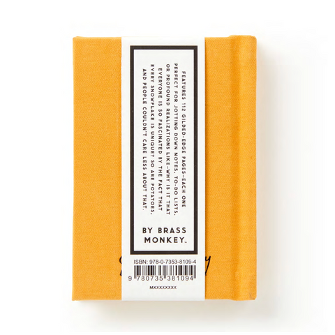 Brass Monkey diary with product details on a white background