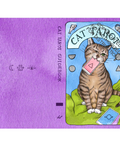 Cat Tarot card set with a purple background on a website page.