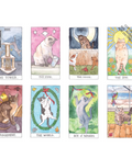 Cat Tarot card set with illustrations on a website page.