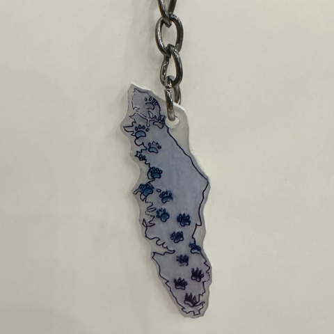 vancouver island keychain blue paws