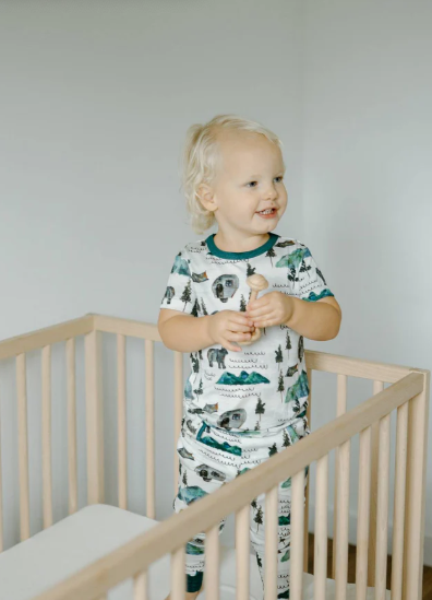 Short Sleeve PJ Pocket Jogger Set | Borealis Bear