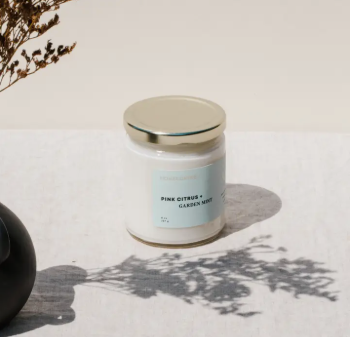 Pink Citrus + Garden Mint Soy Wax Candle