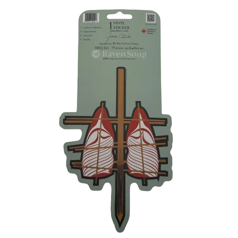 Vinyl sticker with cross and heart design on a gray background, displayed on a website.