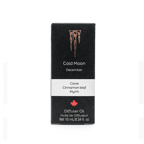 Black box of Cold Moon diffuser oil on a white background