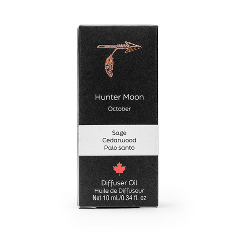 Hunter Moon diffuser oil packaging on a white background