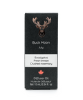 Buck Moon diffuser oil packaging with deer logo on a white background
