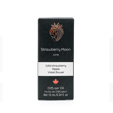 Buck Moon diffuser oil packaging with deer logo on a white background