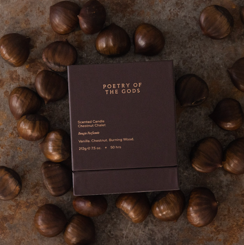 Chestnut Chalet Candle 7.5oz | Vanilla + Chestnut + Burning Wood