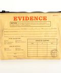 Pouch with 'EVIDENCE' design on a white background