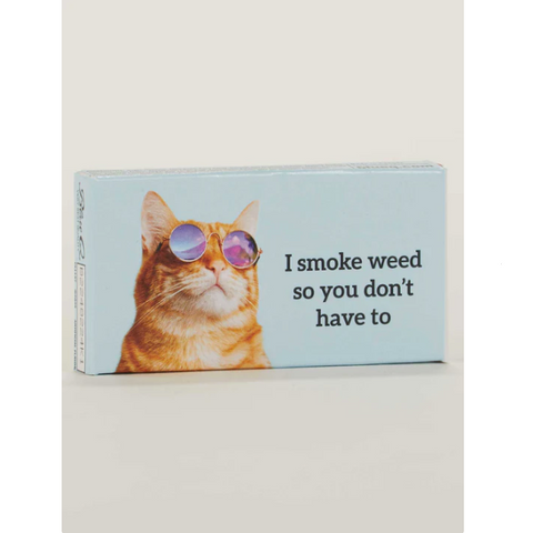 Product packaging with a cat illustration and text on a website page
