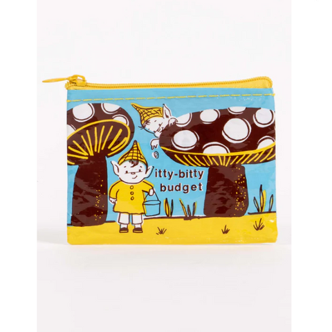 Itty-Bitty Budget Coin Purse with cartoon design on a product page