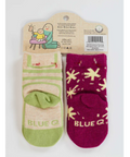Two baby socks with packaging on a website page