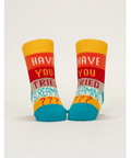 Colorful socks with text on a product page