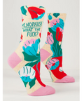 Colorful socks with text and patterns on a website page